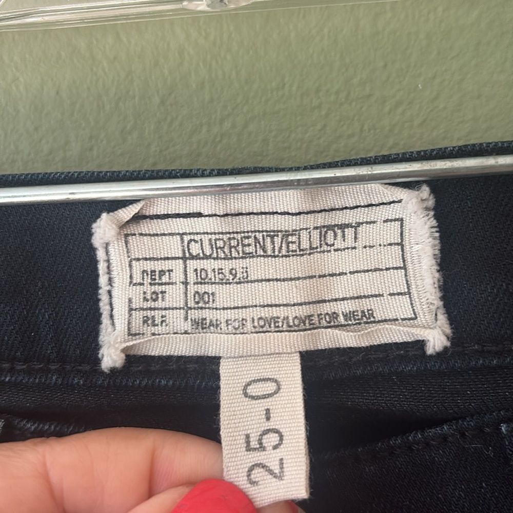 Current Elliott The Stiletto Black Book Skinny Jeans Sz 25/0 - Picture 5 of 10